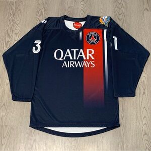 Orlando Ice Den Solar Bears Qatar Airways‎ PSG Reversible Hockey Jersey Small